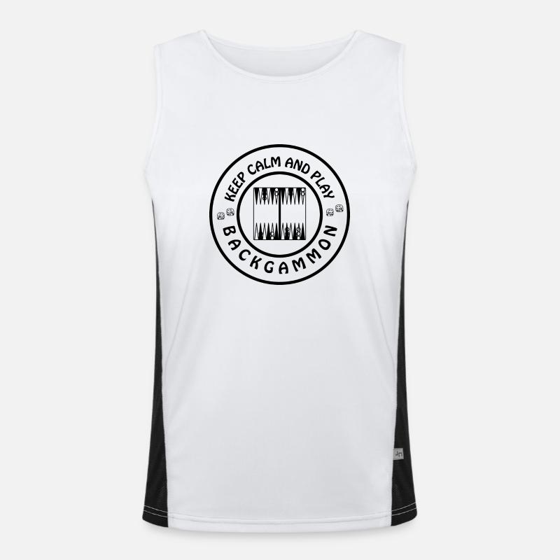 Boardgame Chess Backgammon Game Night Men's Functional Contrast Tank Top 