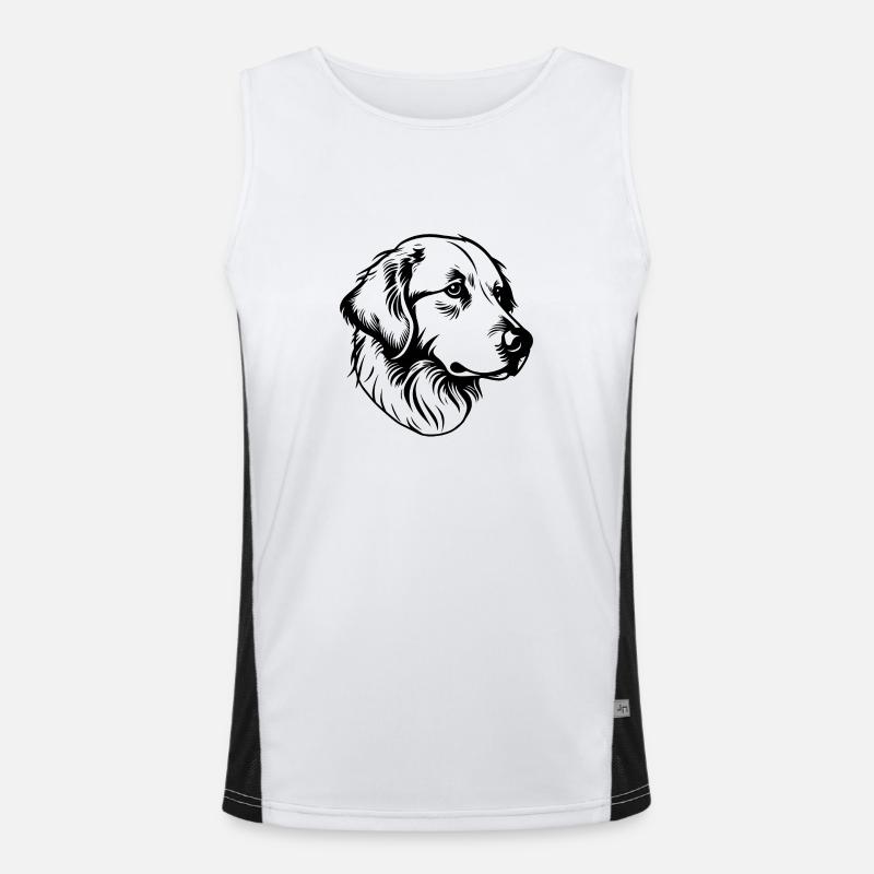 Golden Retriever Men's Functional Contrast Tank Top 