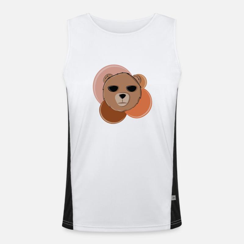 Bär Funktionelles Kontrast-Tank Top für Männer 