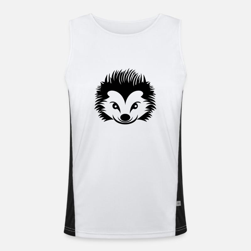 Igel Wald Stachelig Tier Funktionelles Kontrast-Tank Top für Männer 