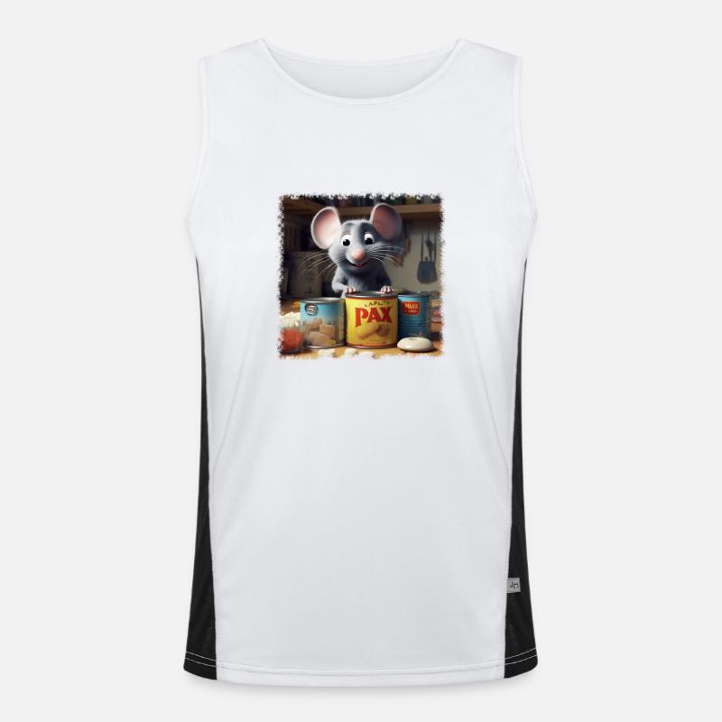 Hungrige Maus Funktionelles Kontrast-Tank Top für Männer 