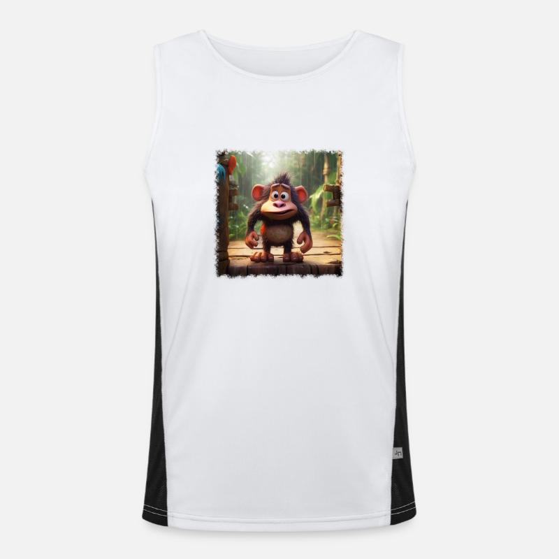 Crazy Monkey Men's Functional Contrast Tank Top 