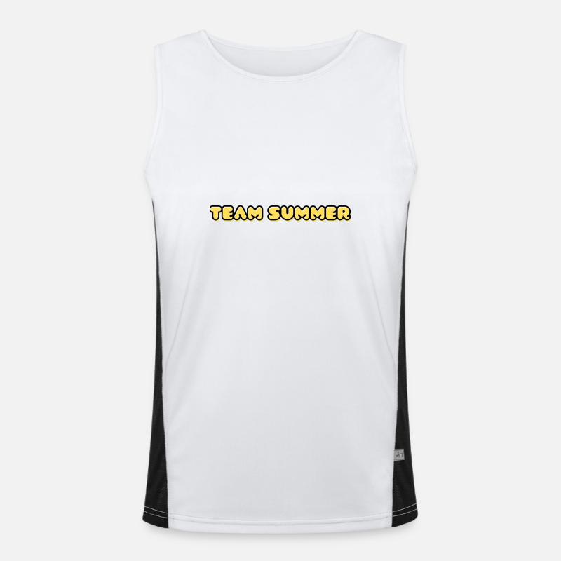 TEAM SOMMER - Funktionel kontrast tanktop til herrer  - hvid/sort