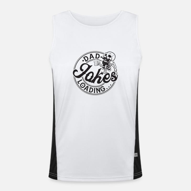 Dad Jokes Loading... Funktionelles Kontrast-Tank Top für Männer 