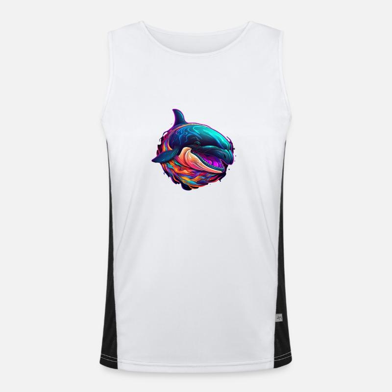 Orca Kunst Funktionelles Kontrast-Tank Top für Männer 