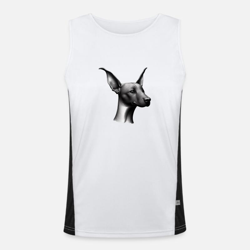 Dobermanntrainer Hund Dobermannwelpe Dobermann Funktionelles Kontrast-Tank Top für Männer 
