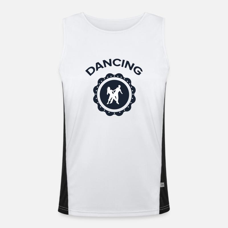 Dancing Dance Music Men's Functional Contrast Tank Top 