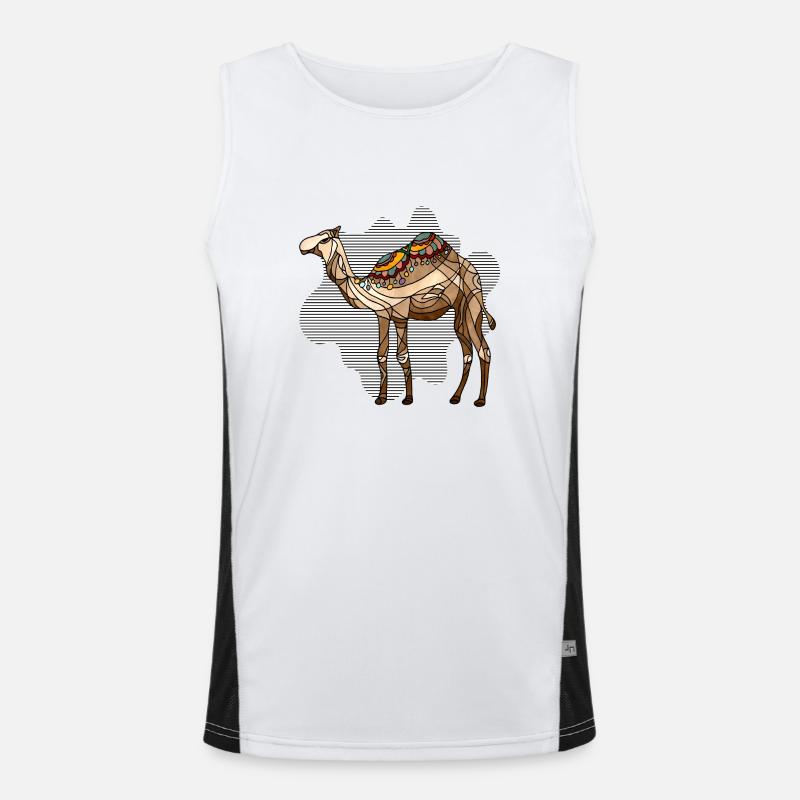 Kamel Funktionelles Kontrast-Tank Top für Männer 