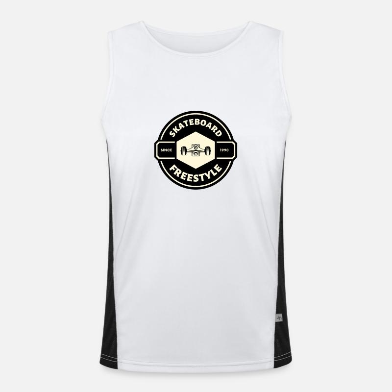 SKATEBOARD FREESTYLE X AXIS X SKATE WHEEL Men's Functional Contrast Tank Top 