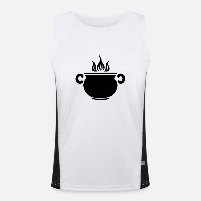 Cauldron Magical Witch Halloween Men's Functional Contrast Tank Top 