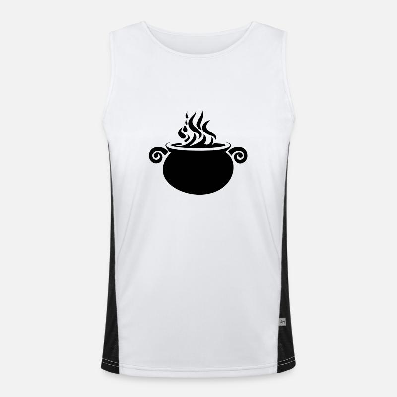 Cauldron Magical Witch Halloween Men's Functional Contrast Tank Top 