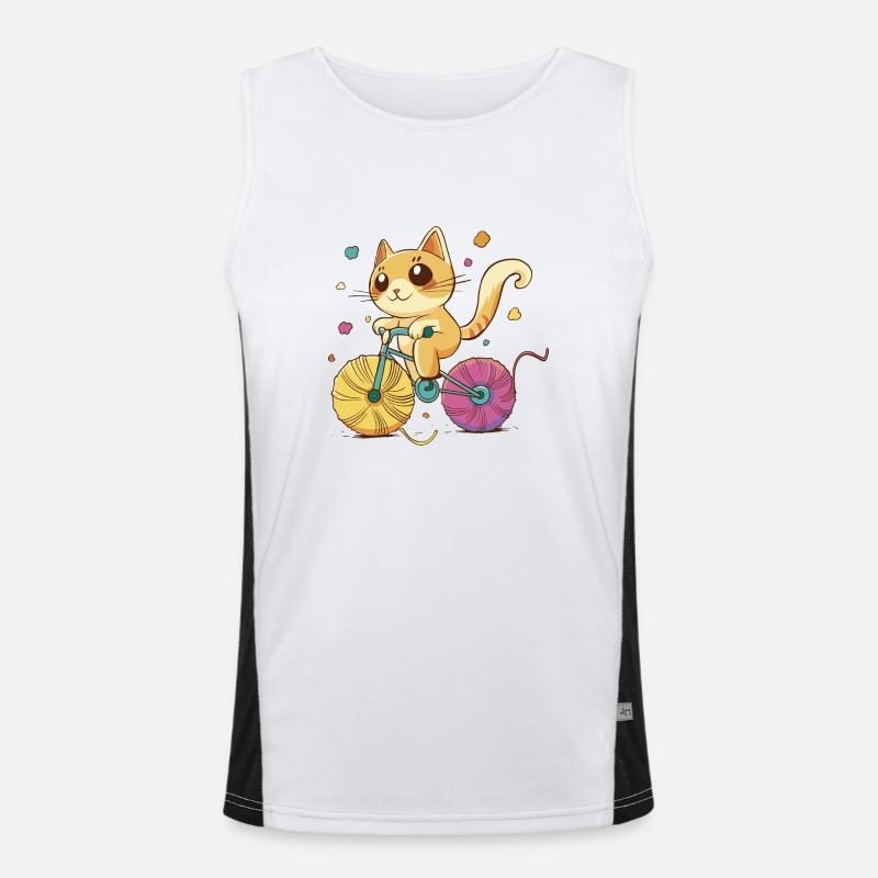 Nettes Kätzchen Funktionelles Kontrast-Tank Top für Männer 