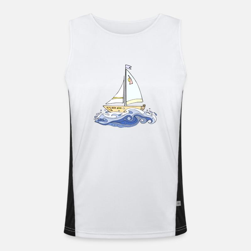 Segelboot Funktionelles Kontrast-Tank Top für Männer 