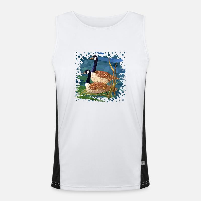 Vögel Funktionelles Kontrast-Tank Top für Männer 