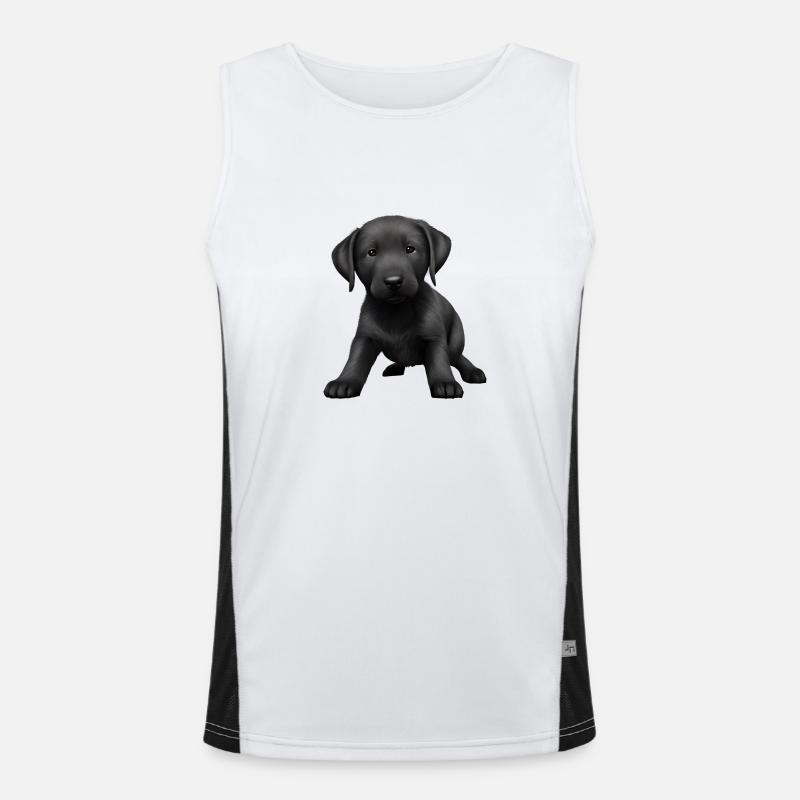 Labrador propriétaire chiot Labrador Retriever Débardeur respirant contrasté Homme 