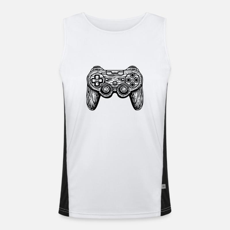 Controller Gaming Videospiele Gamepad Funktionelles Kontrast-Tank Top für Männer 