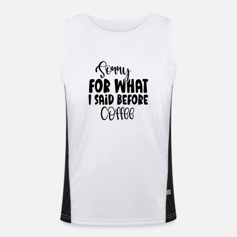 Désolé pour ce que j’ai dit avant le café Débardeur respirant contrasté Homme 