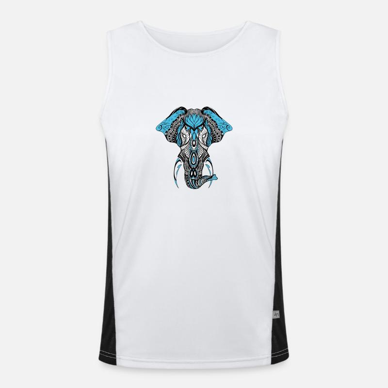 Elefanten-Wasser Funktionelles Kontrast-Tank Top für Männer 