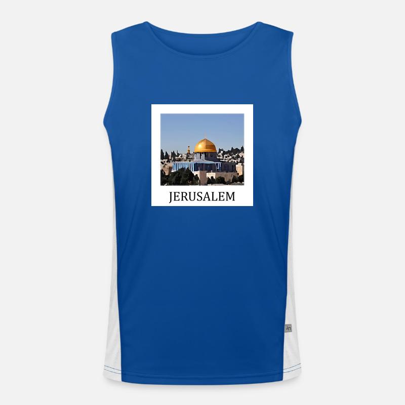 Jerusalem Funktionelles Kontrast-Tank Top für Männer 