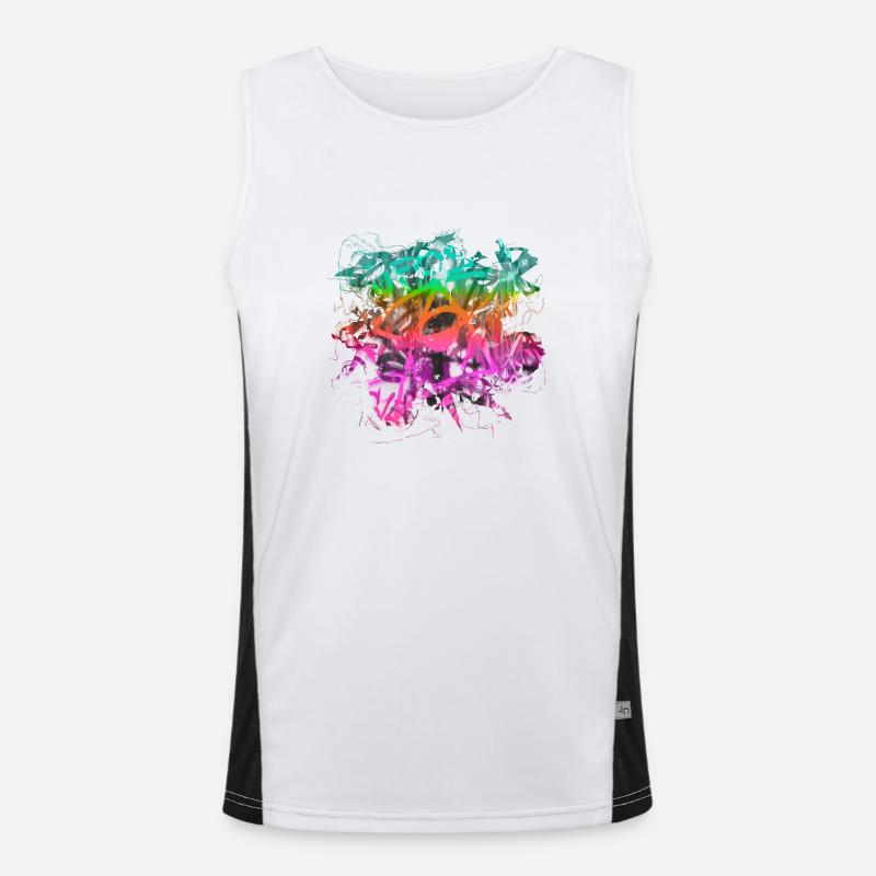 Graffiti style Splash hip hop couleurs peintre couleur Débardeur respirant contrasté Homme 