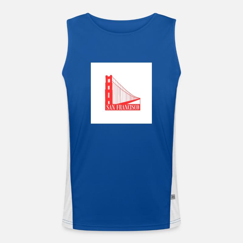 San Francisco Funktionelles Kontrast-Tank Top für Männer 
