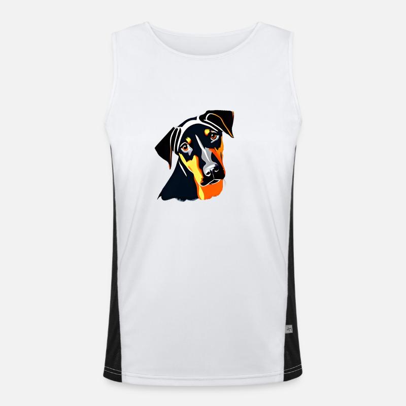 Doberman Chien Doberman Dresseur Doberman Chiot Doberman Débardeur respirant contrasté Homme 