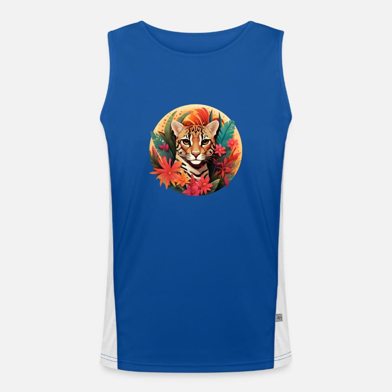 Ocelot Paradise Men's Functional Contrast Tank Top 