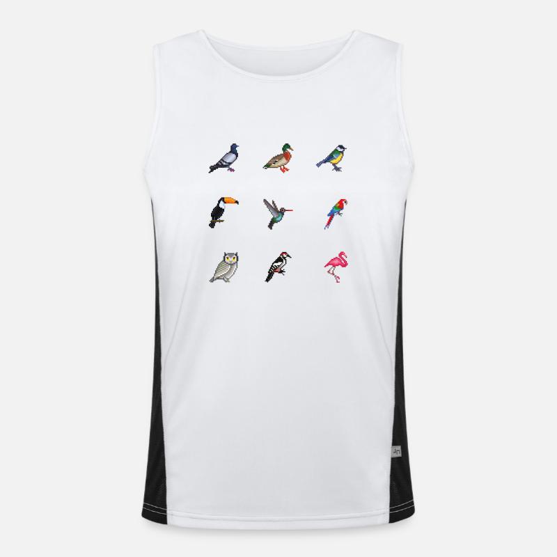 Vögel Funktionelles Kontrast-Tank Top für Männer 