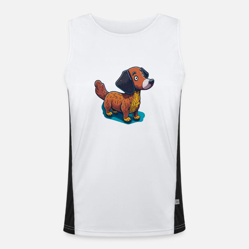 Teckel mignon Débardeur respirant contrasté Homme 