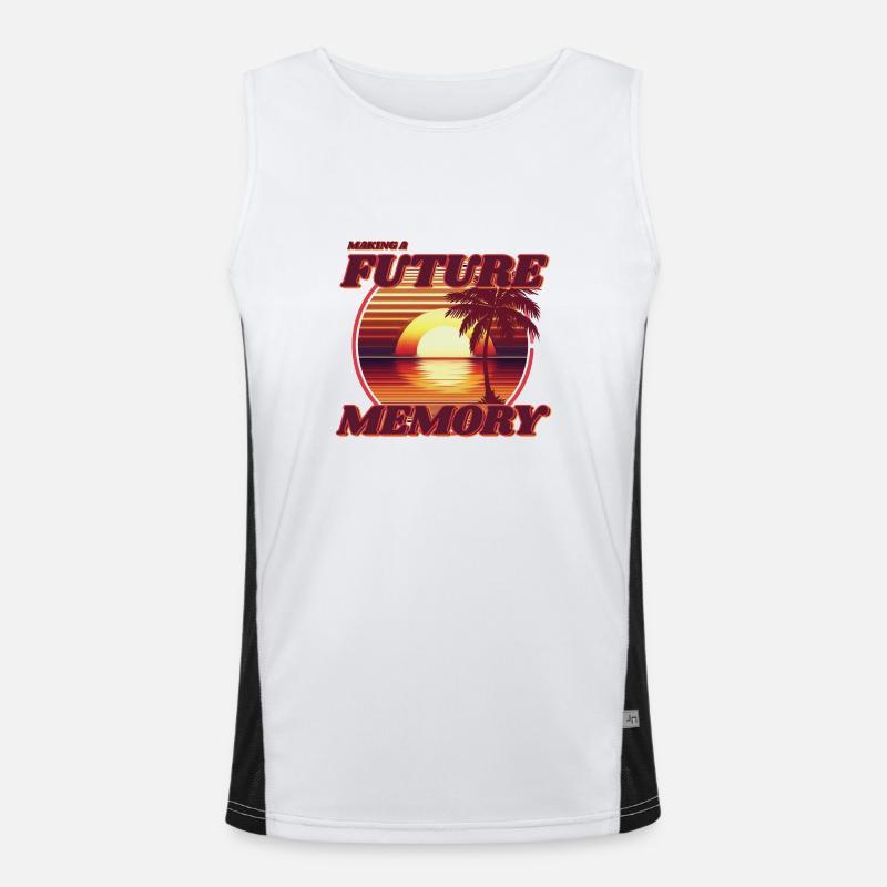 Making a Future memory, relaxing at sunset. Men's Functional Contrast Tank Top 