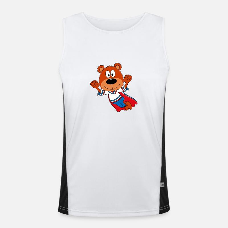 TEDDY - SUPERHELD - TEDDYBÄR - KINDER - BABYS Funktionelles Kontrast-Tank Top für Männer 