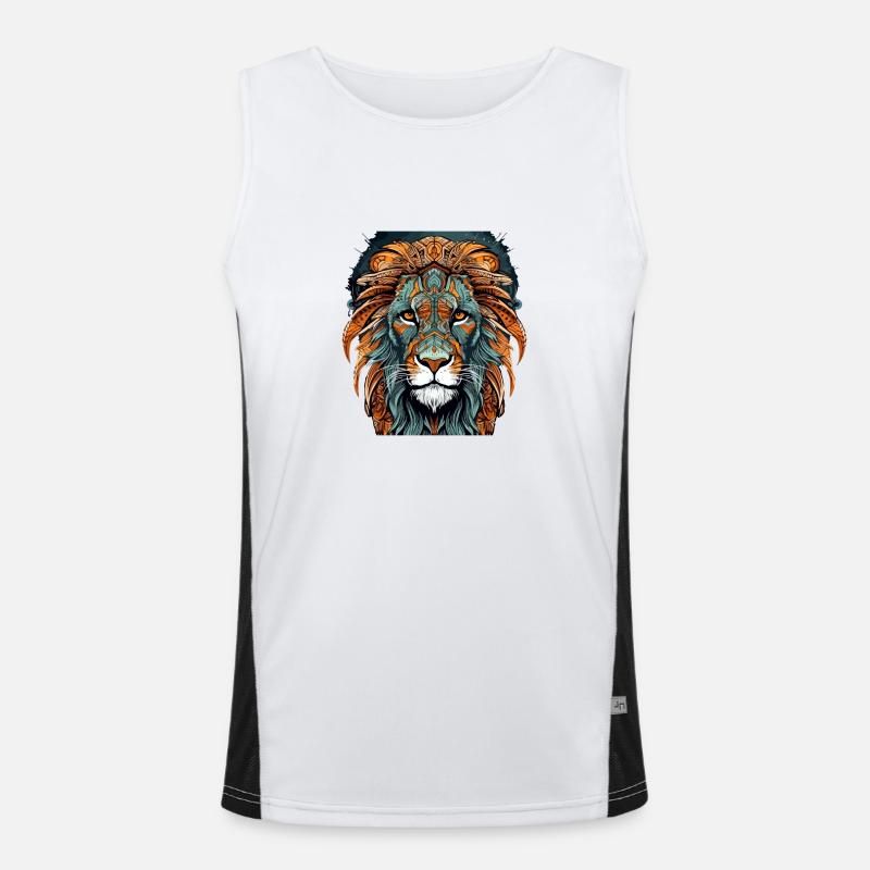 Simbo der Löwe Funktionelles Kontrast-Tank Top für Männer 