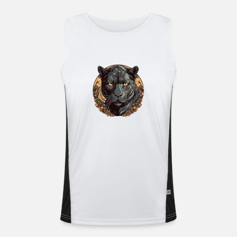 Lila der Panther Funktionelles Kontrast-Tank Top für Männer 
