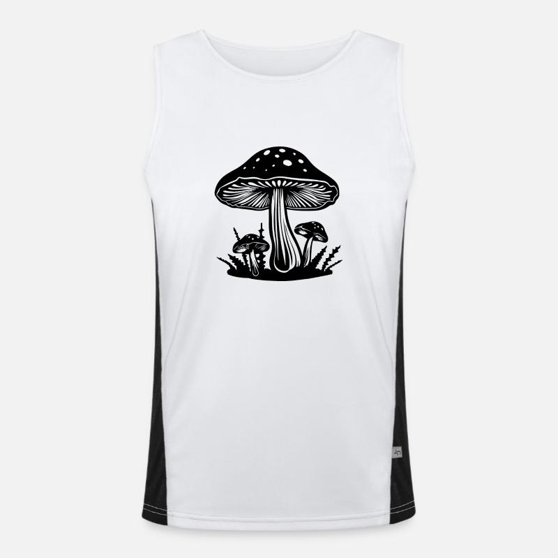Champignon Cueilleur de champignons Champignons Champignons Débardeur respirant contrasté Homme 