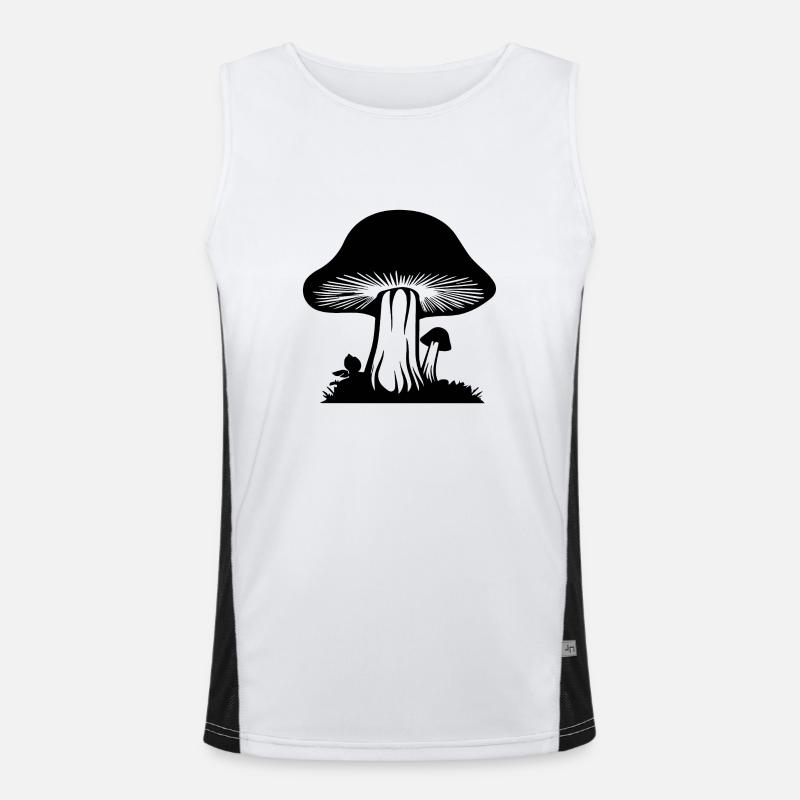 Champignon Cueilleur de champignons Champignons Champignons Débardeur respirant contrasté Homme 