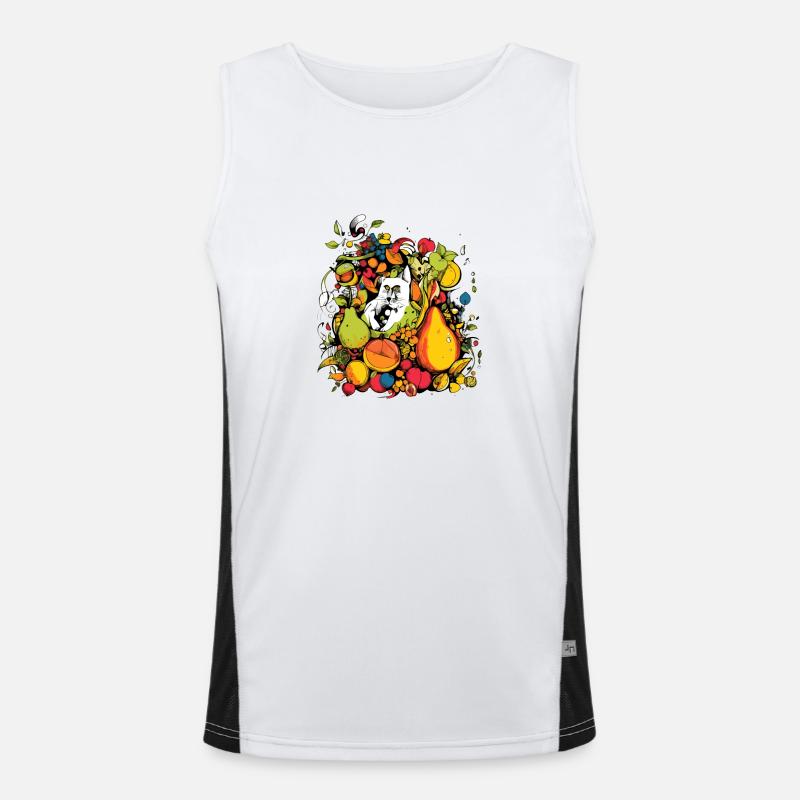 Joey in fruit Men's Functional Contrast Tank Top 