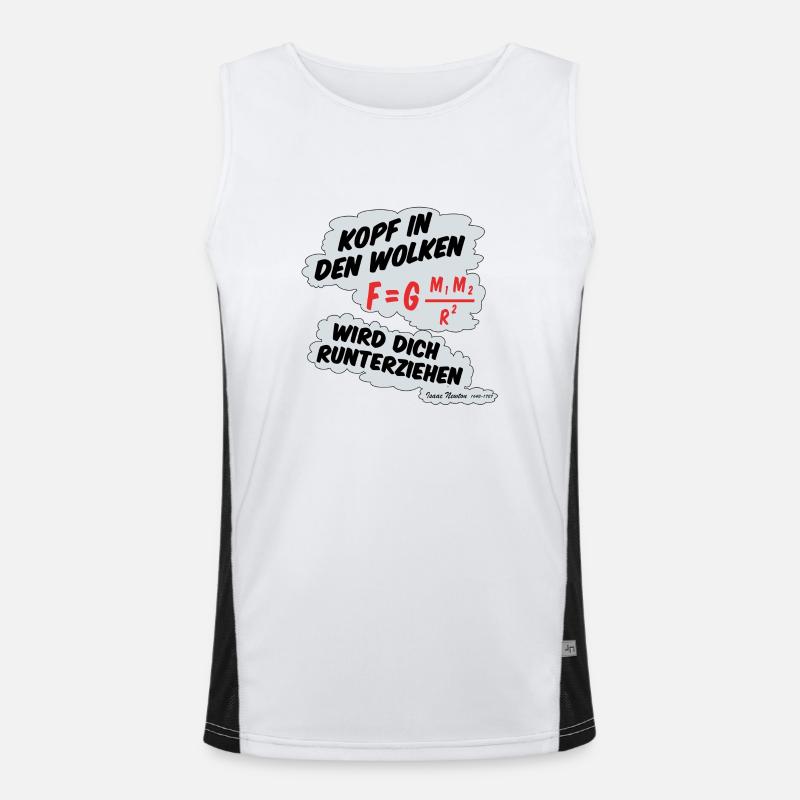 Kopf in den Wolken, ***** wird dich runterziehen. Funktionelles Kontrast-Tank Top für Männer 