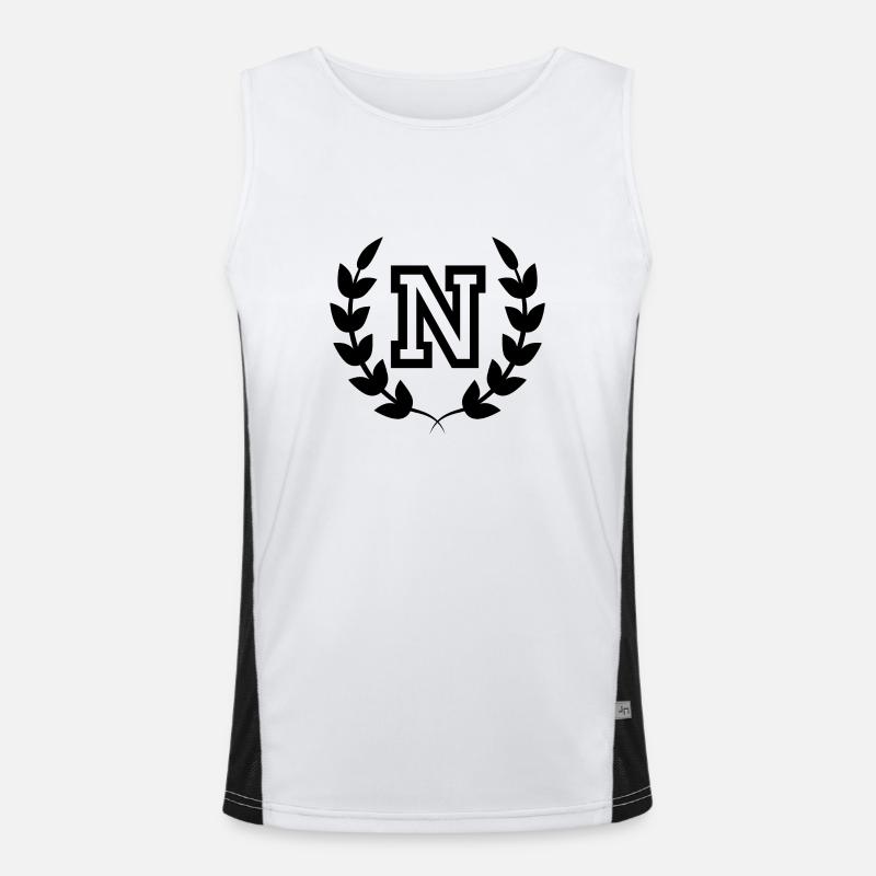 Buchstabe n Sport Funktionelles Kontrast-Tank Top für Männer 
