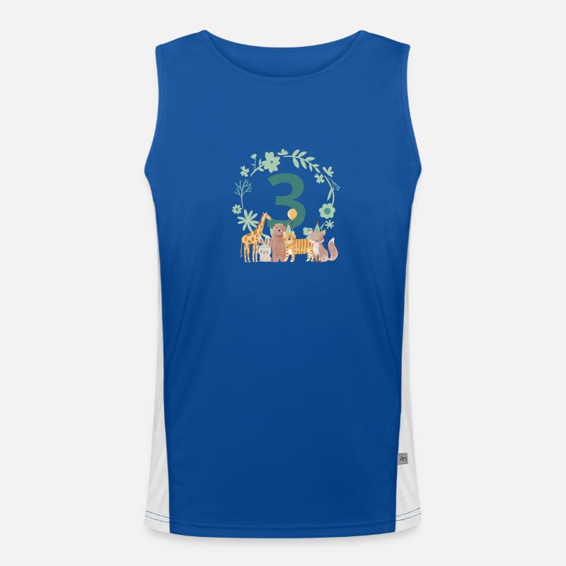 3rd anniversary - third anniversary animals Men's Functional Contrast Tank Top 