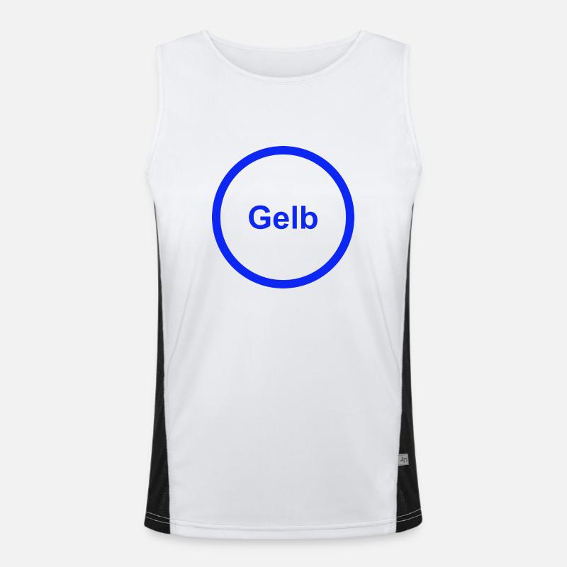 Gelb Funktionelles Kontrast-Tank Top für Männer 