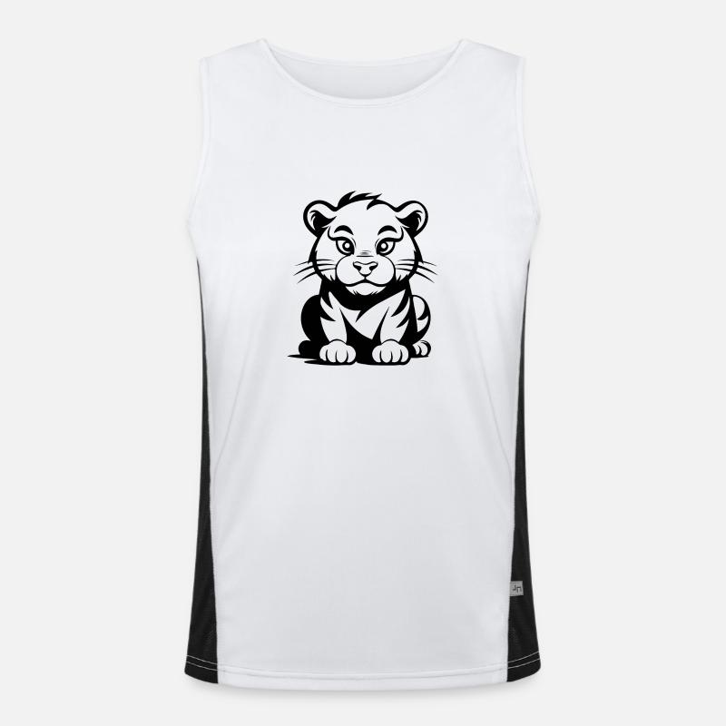 Tiger Big Cat Men's Functional Contrast Tank Top 