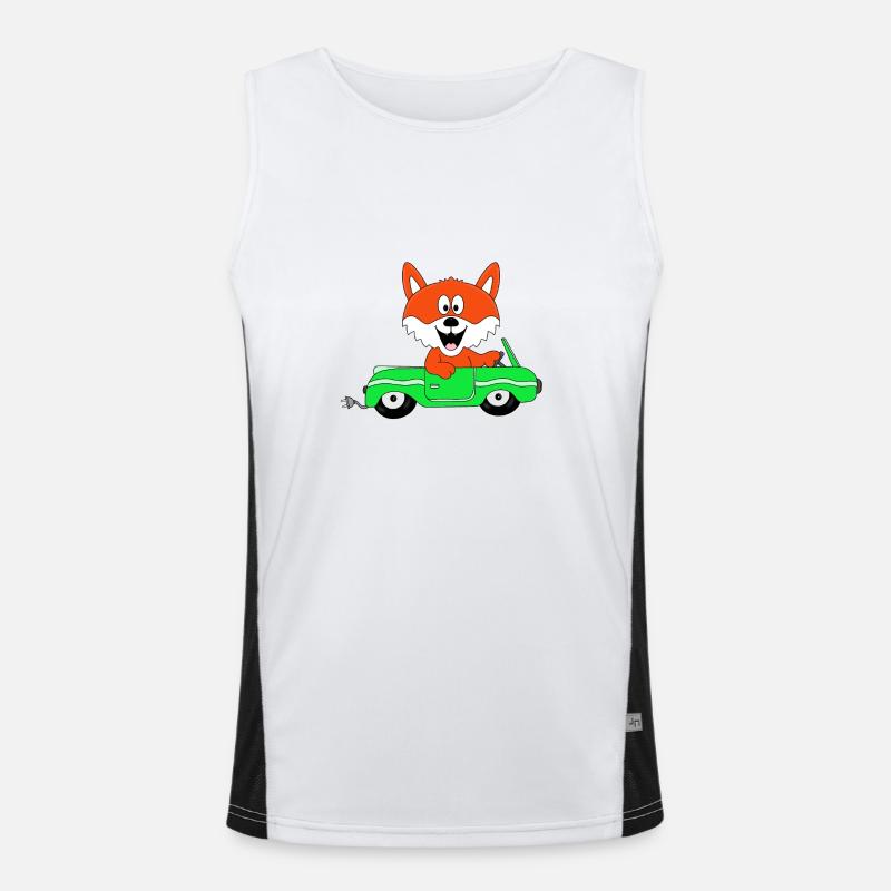 FUCHS - E-AUTO Funktionelles Kontrast-Tank Top für Männer 