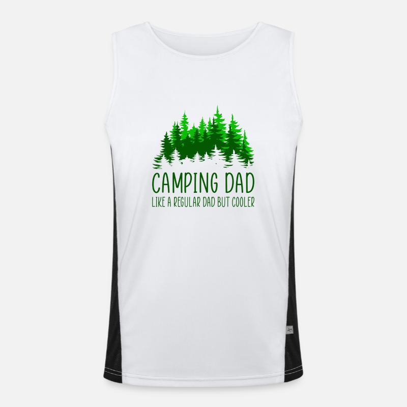 Camping Dad Geschenkidee Sprüche Funktionelles Kontrast-Tank Top für Männer 
