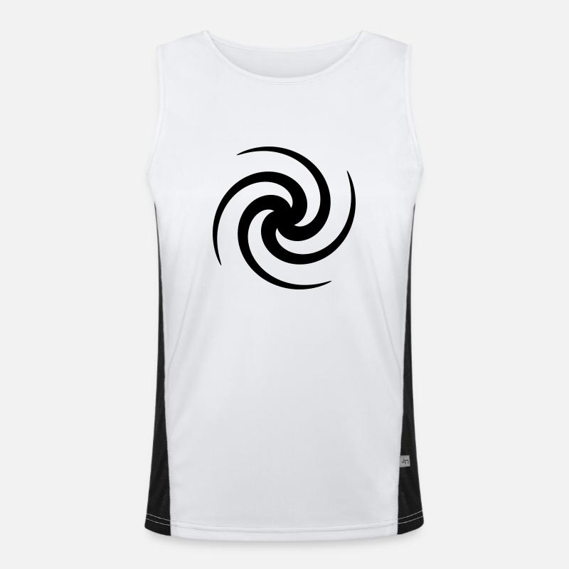 Turn - Men's Functional Contrast Tank Top  - white/black