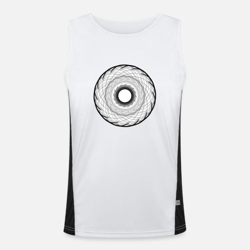 Kreis Funktionelles Kontrast-Tank Top für Männer 
