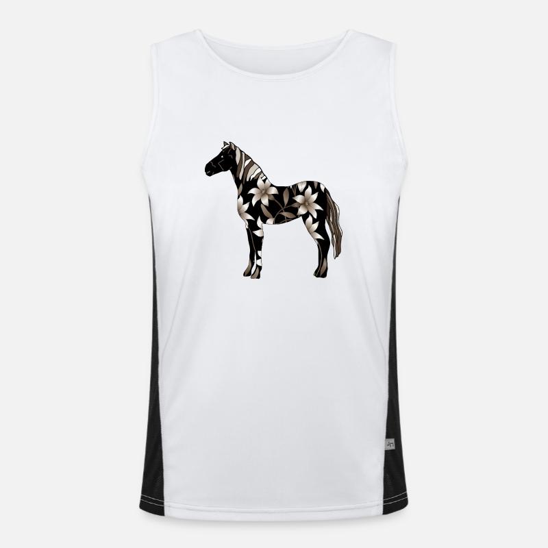 Pferd Funktionelles Kontrast-Tank Top für Männer 