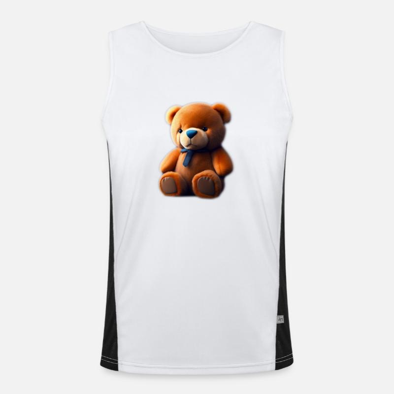 Teddybär Funktionelles Kontrast-Tank Top für Männer 