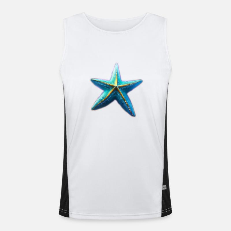 Seestern Funktionelles Kontrast-Tank Top für Männer 