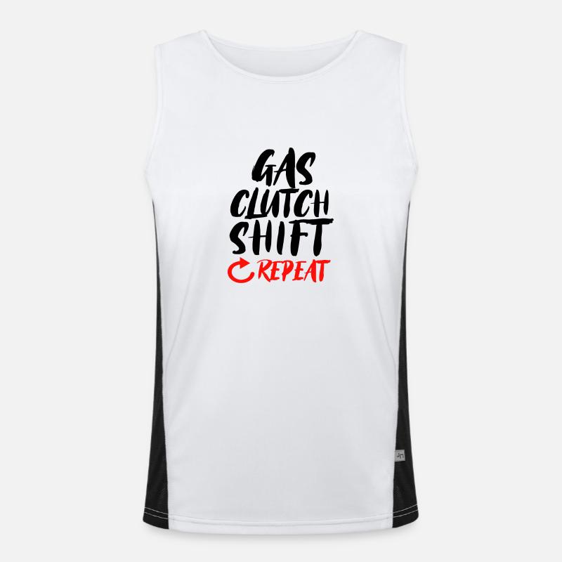 Gas Clutch Shift Repeat Funktionelles Kontrast-Tank Top für Männer 