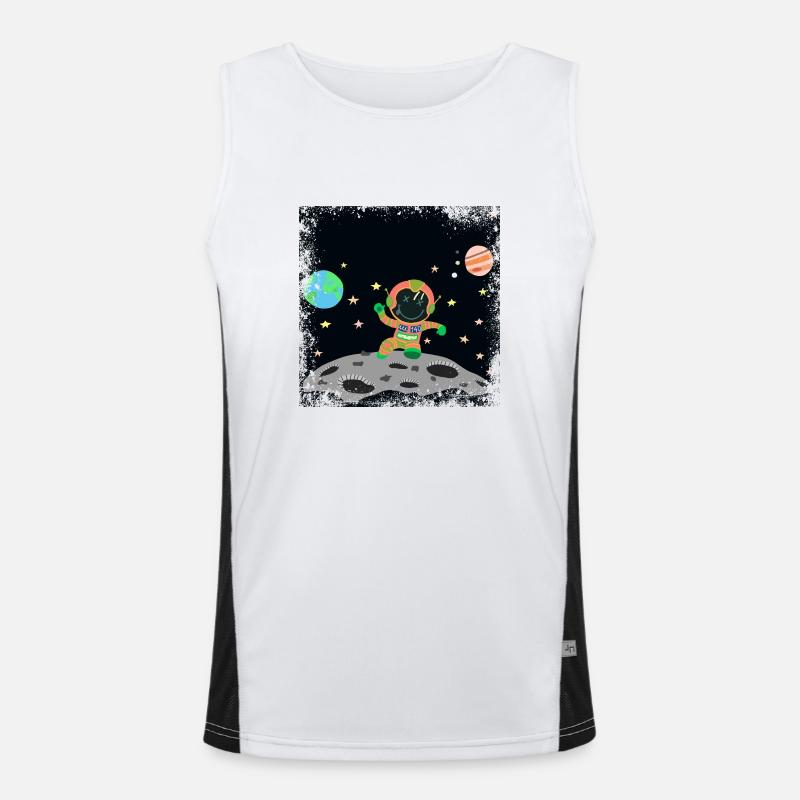 astronaute orange vert grunge Débardeur respirant contrasté Homme 